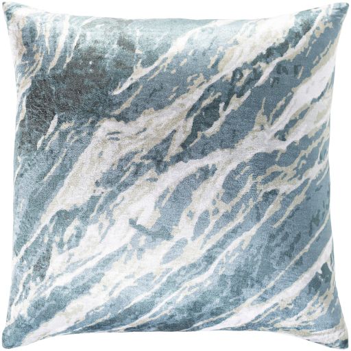 Surya Callisto Teal 18"x18" Toss Pillow with Polyester Insert-0