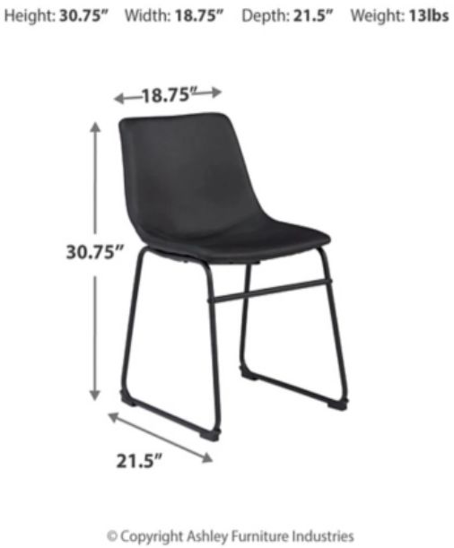 Signature Design by Ashley® Centiar Black Dining Side Chair-4