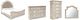Signature Design by Ashley® Realyn 4-Piece Chipped White King Upholstered Panel Bed Set-0