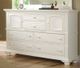 American Woodcrafters 6510 Cottage Traditions Clean White Cottage High Dresser-1
