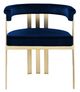 Meridian Furniture Marcello Navy/Brushed Brass Velvet Dining Chair-1