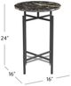 Bassett Mirror Wren Black Accent Table with Matte Black-2