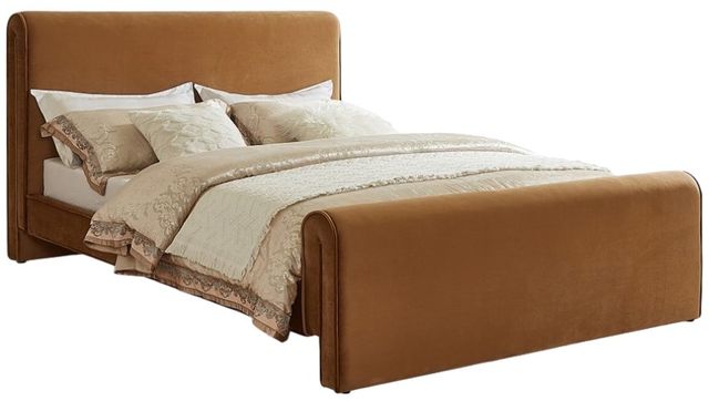 Meridian Furniture Sloan Saddle King Upholstered Panel Bed-0