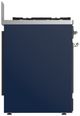 Ilve® Majestic III 30" Midnight Blue Pro Style Dual Fuel Natural Gas Range with Solid Door and Chrome Trim-4