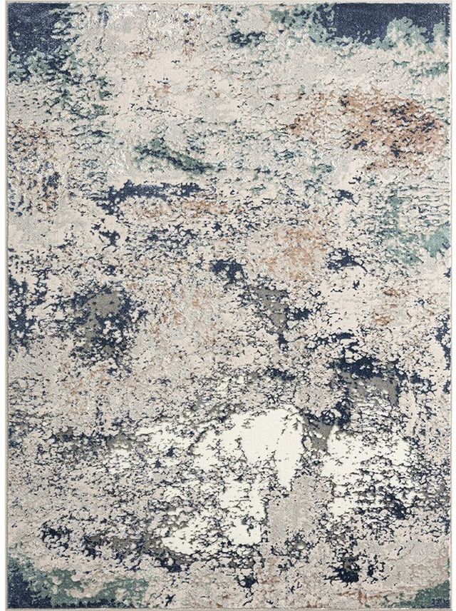 LR Home Antalya Beige/Dark Gray 5'x7' Area Rug-0