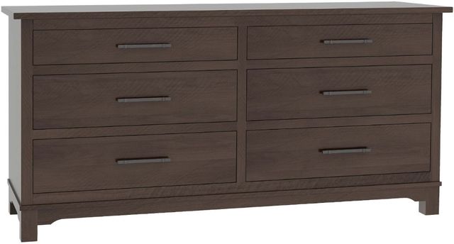 Country View Woodworking Customizable Cheyenne Oak 6-Drawer Dresser-0