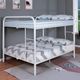 Furniture of America® Finnerty White Twin/Full Bunk Bed-1