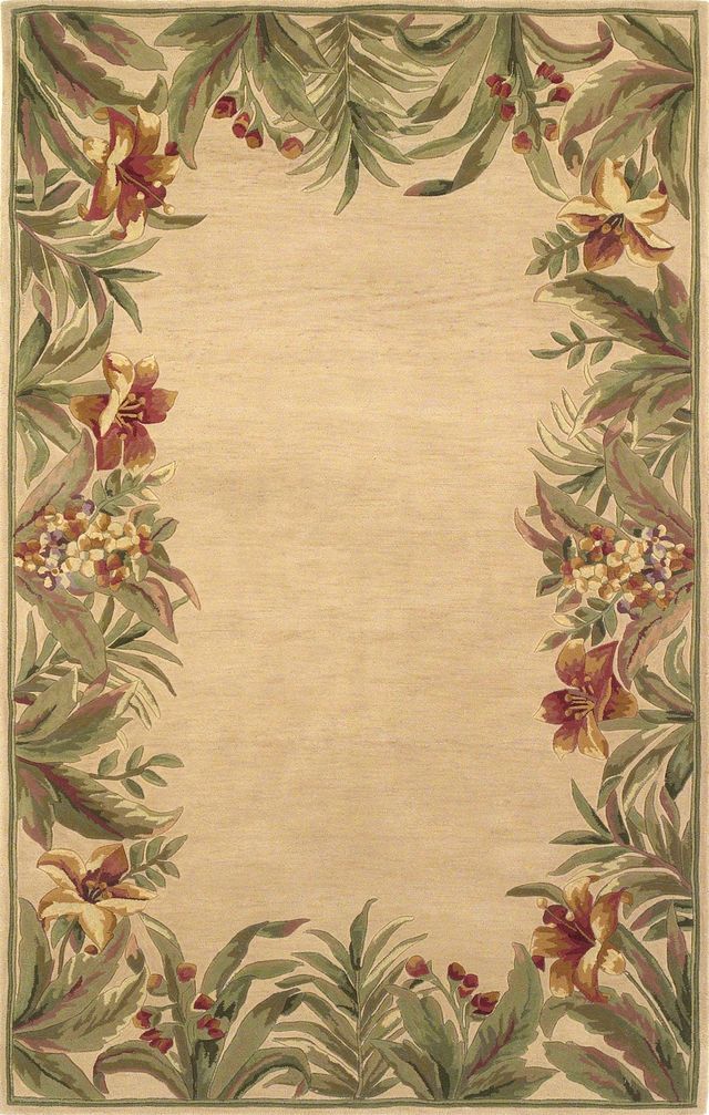 KAS Rugs Sparta Ivory Rainforest 5'x8' Rug-0