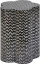 TOV Furniture Truffle Black Mother of Pearl Shell Side Table-4