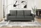 Monarch Specialties Inc. Dark Grey 75" Faux Leather Sofa with Black Metal Legs-1