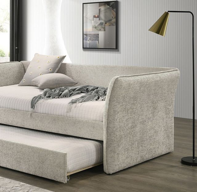 Furniture of America® Yuri Beige Twin Daybed with Trundle-2