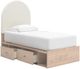 Signature Design by Ashley® Arloster Tan/White Twin Upholstered Panel Bed with 2-Drawer Storage-2