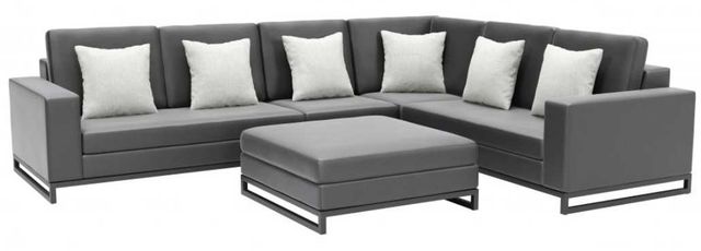 Zuo® Modern Corona Del Mar 4-Piece Graphite Outdoor Fabric Modular Sectional-0