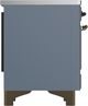 Ilve® Majestic III 36" Blue Gray Pro Style Induction Range with Solid Door and Burnished Trim-4