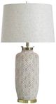 Stylecraft White Wash Taupe Table Lamp-0