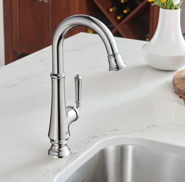 American Standard Delancey® Polished Chrome Single-Handle Pull-Down Function Bar Faucet-1