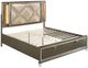 ACME Furniture Skylar Dark Champagne Queen Upholstered Panel Bed-0