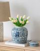 A & B Home Blue/White Berit Lidded Jar-4