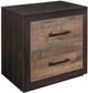 Homelegance® Miter Dark Ebony/Rustic Mahogany Nightstand-0