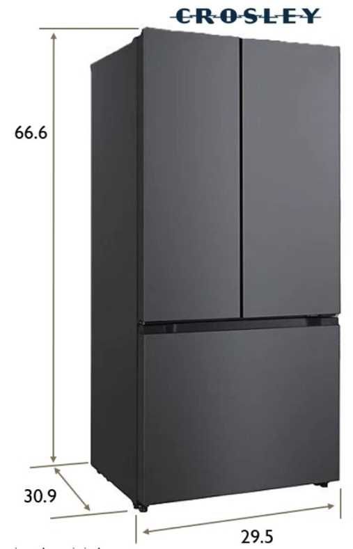 Crosley® 30 in. 18.4 Cu. Ft. Black French Door Refrigerator-2