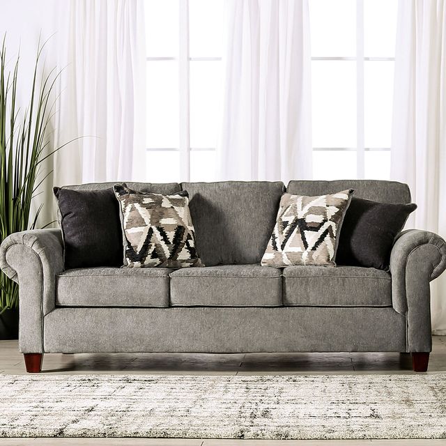 Furniture of America® Delgada 2-Piece Graphite Sofa Set-1