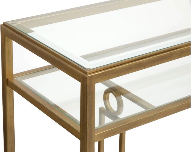 Magnussen Home® Lorena Burnished Brass Rectangular Sofa Table-4