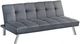 Elements International Smash Sandra Gray Futon Sleeper Sofa-3