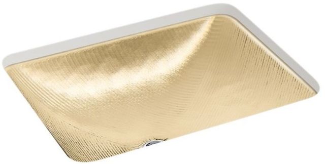 Kohler Yepsen® Translucent Sandalwood 20" Rectangular Undermount Bathroom Sink, No Overflow-0