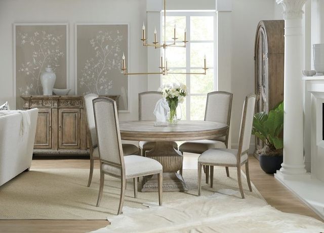 Hooker® Furniture Castella Antique Slate 72" Round Dining Table-1