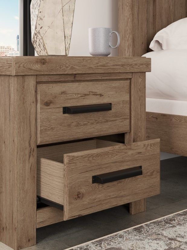 Signature Design by Ashley® Oliandon Light Brown 2-Drawer Nightstand-2