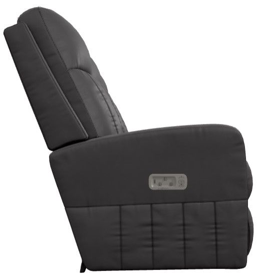 La-Z-Boy® Finley Onyx Leather Power Wall Reclining Sofa with Headrest-3