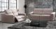 Via Furniture Florence Brown Condo Sofa with Adjustable Headrest-1