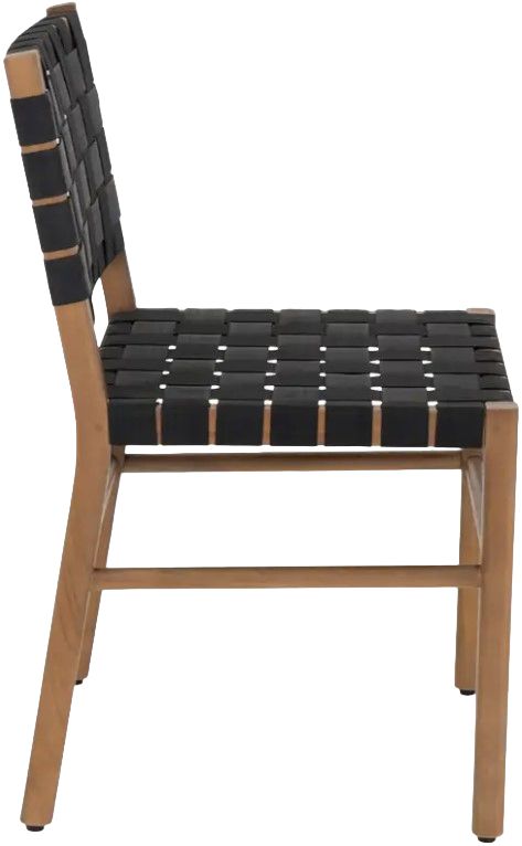Moe's Home Collection Mira Black Teak Outdoor Dining Chair -2