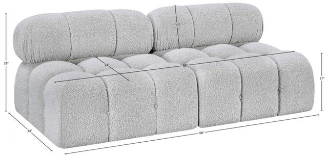 Meridian Furniture Ames Gray 68" Modular Sofa-4