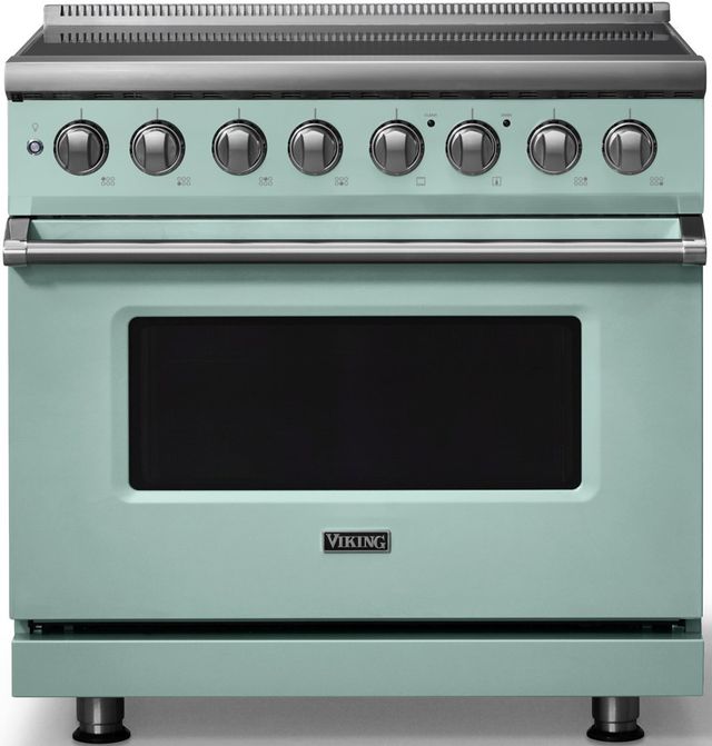Viking® 5 Series 36" Splash Pro Style Induction Range with Polished Chrome Trim-0