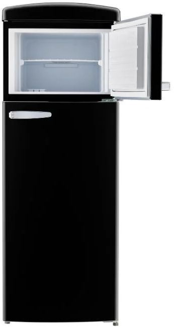 Unique® Appliances Classic Retro 22'' 7.5 Cu. Ft. Midnight Black Top Freezer Refrigerator-1