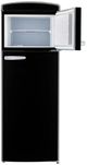 Unique® Appliances Classic Retro 22'' 7.5 Cu. Ft. Midnight Black Top Freezer Refrigerator-1