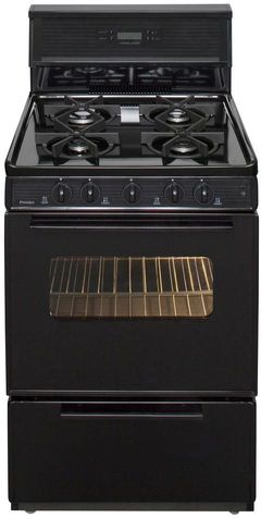 Premier 24" Black Freestanding Gas Range