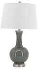 A & B Home Brushed Nickel/Glossy Gray Table Lamp-0
