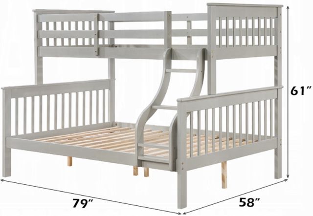 ACME Furniture Marita Gray Bunk Bed Twin over Full-2