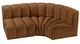 Meridian Furniture Arc 3-Piece Saddle Velvet Sectional-2