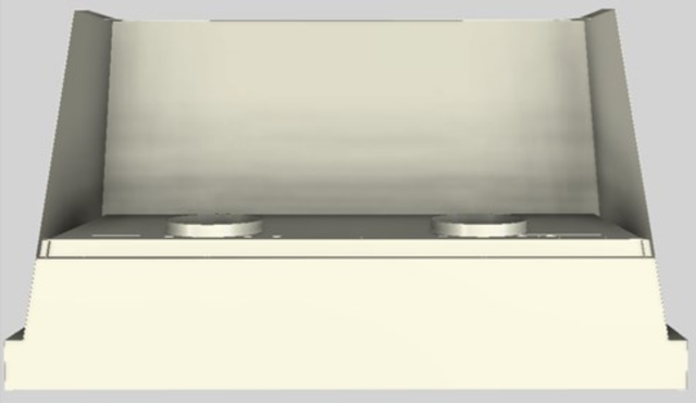 Vent-A-Hood® Designer Series 54" Biscuit Wall Mounted Range Hood-2