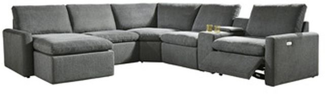 Signature Design by Ashley® Hartsdale 6-Piece Granite Left-Arm Facing Power Reclining Sectional and Chaise with Console-0