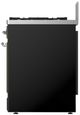 Ilve® Majestic III 30" Glossy Black Pro Style Dual Fuel Liquid Propane Range with 5 Black Brass Burners and Chrome Trim-3