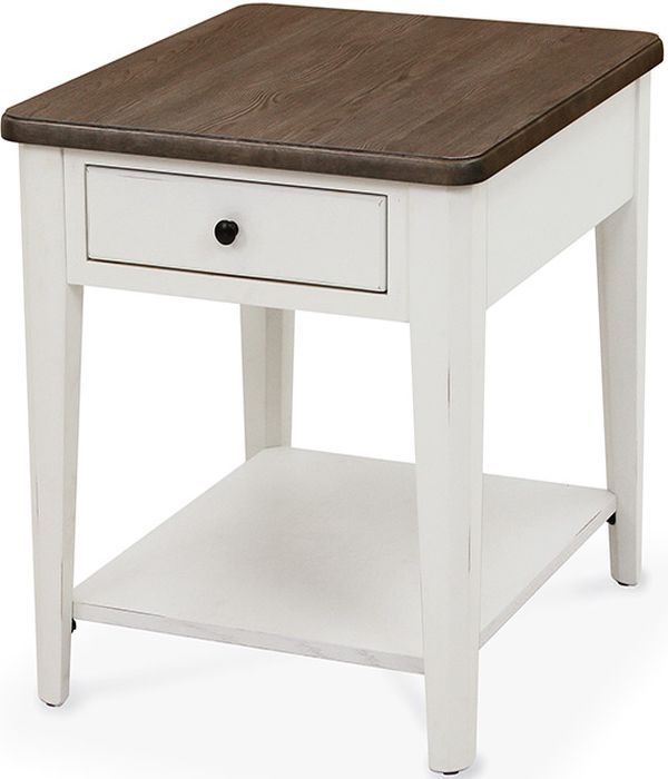 Peters-Revington™ Casual Choices™ Light Gray End Table with White Base-1