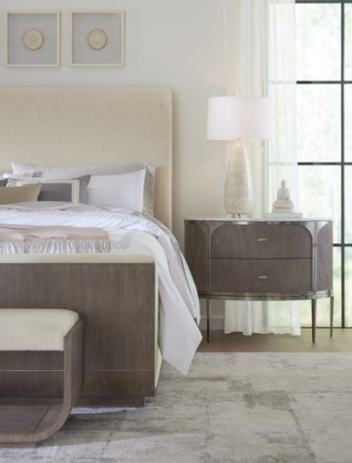 Hooker® Furniture Modern Mood Inverness Natural/Mink Bed Bench-4
