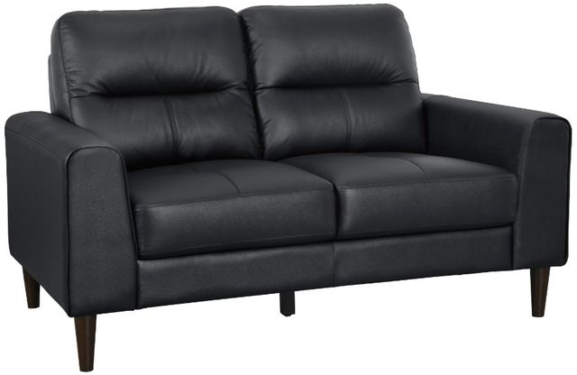 Homelegance® Lewes Black Loveseat-0