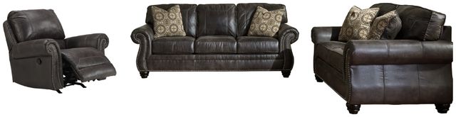 Benchcraft® Breville 3-Piece Charcoal Living Room Seating Set-0