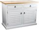 American Heartland Manufacturing Rustic Bright White Shutter Door Kitchen Island-0