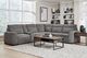 Parker House® Kline 6-Piece Nightfall Modular Slider Sectional with Extensions Footrests-2